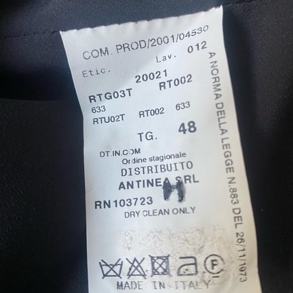 Armani Collezioni Classic Tailored Navy Pantsuit - Picture 9 of 12